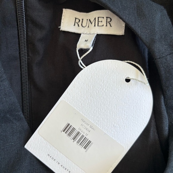 New RUMER Harper Midi Dress in Black Size Medium - Picture 5 of 7